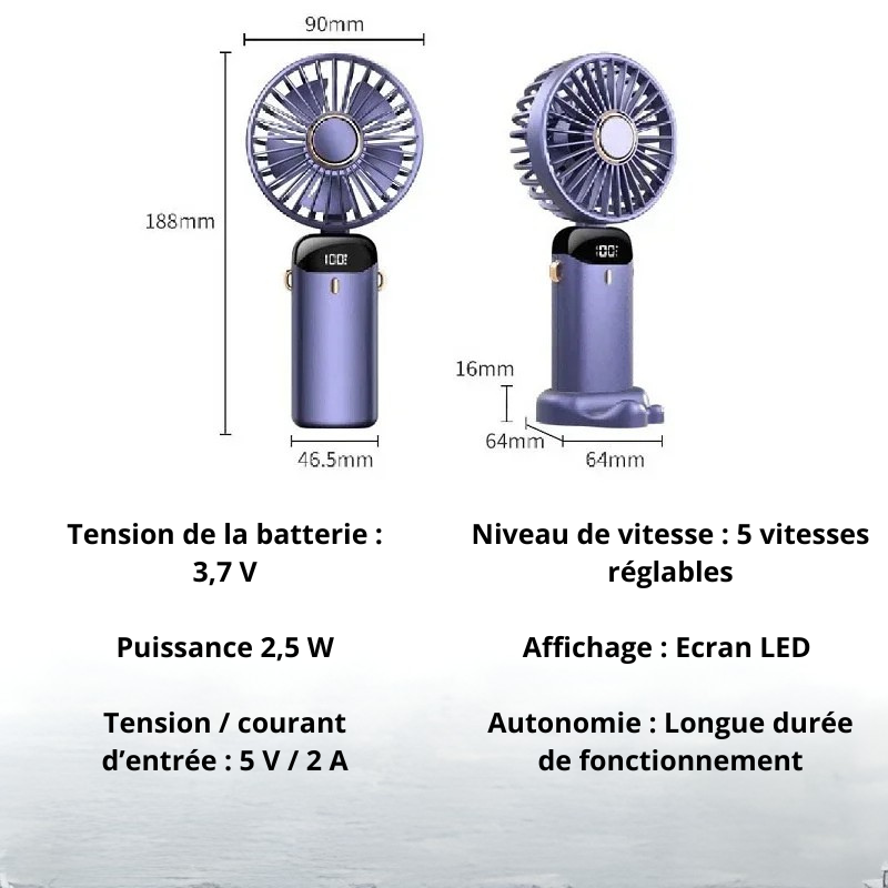 Mini Ventilateur Portable Pliable